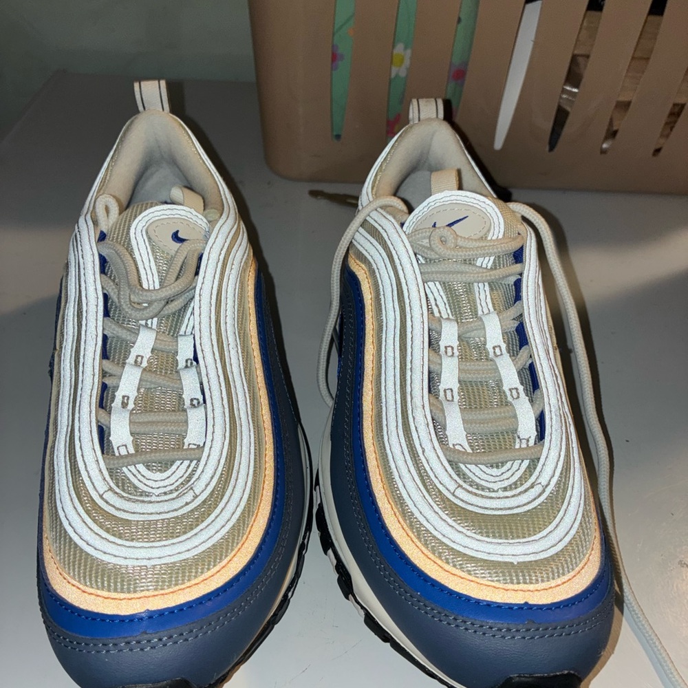 Nike Kids Blue and Tan Sneakers